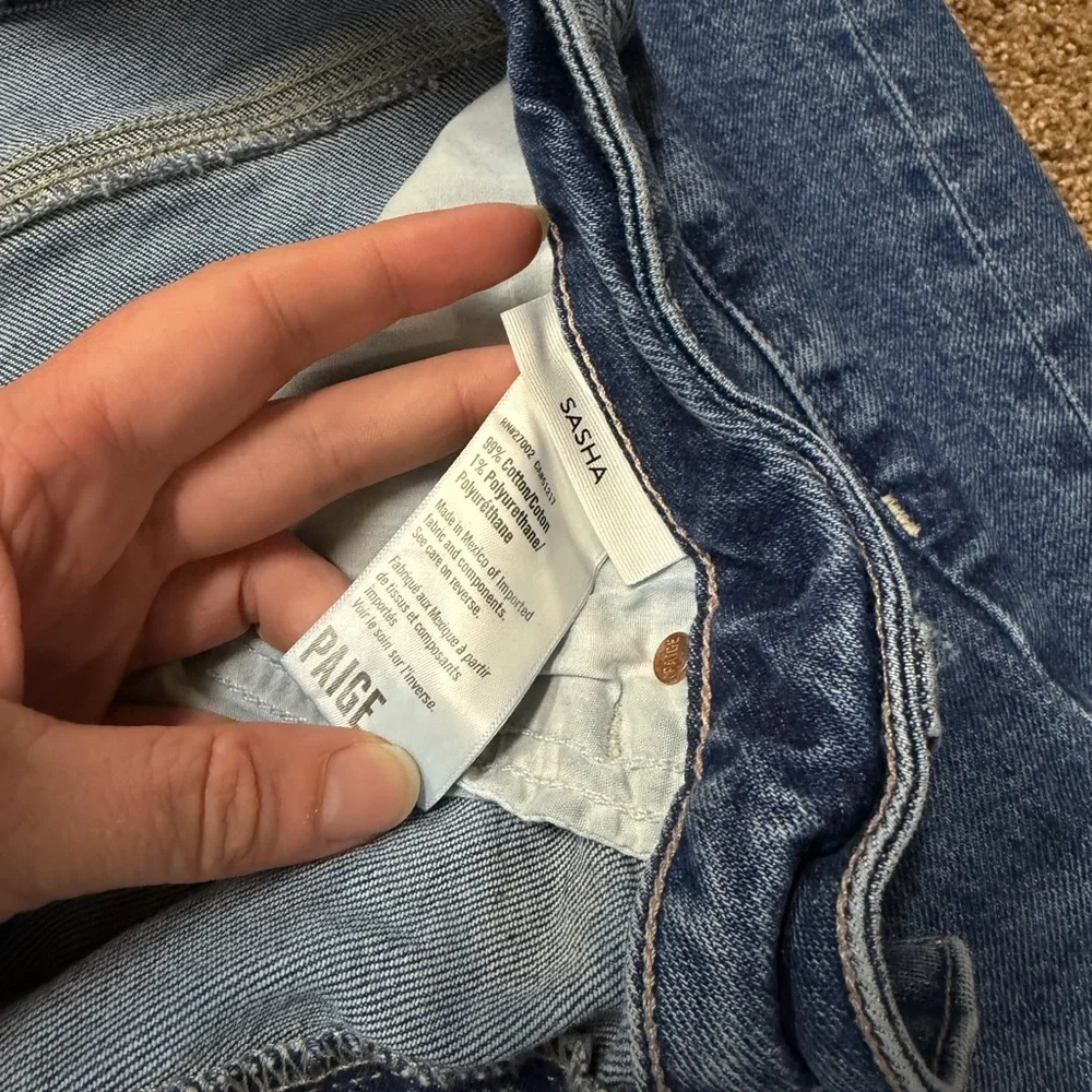 PAIGE Light Blue Denim Jeans - Sasha cut - Picture 3 of 4